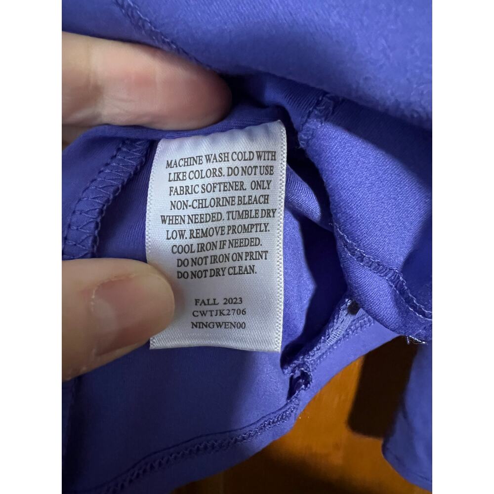 TITIN Women's Zip Up Athletic Jacket Athleisure Activewear Gym Sporty Purple XL - Picture 9 of 11